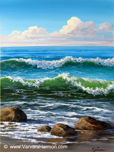 ocean acrylic painting