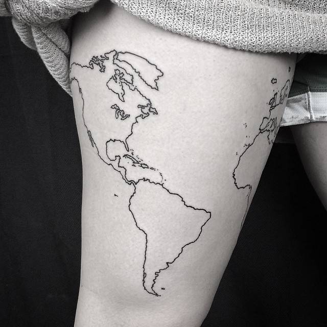 scratch map tattoo