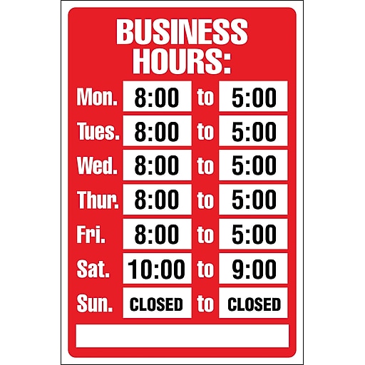 business hours staples