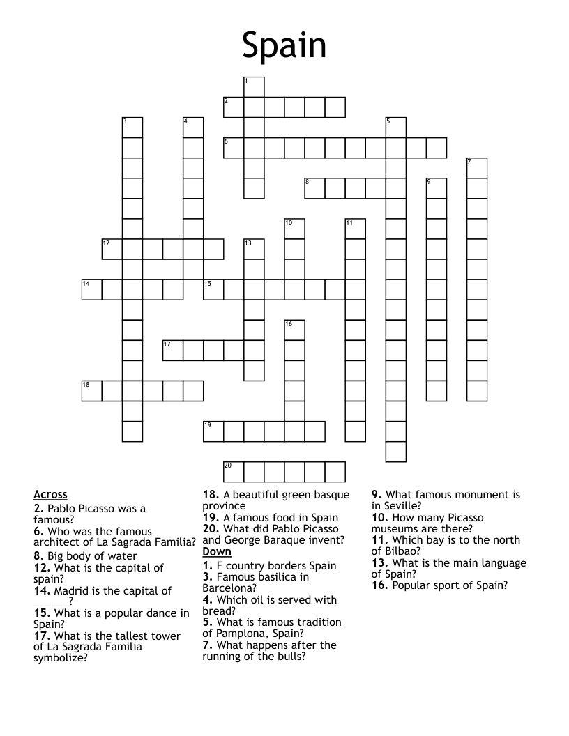 autonomous community of spain crossword