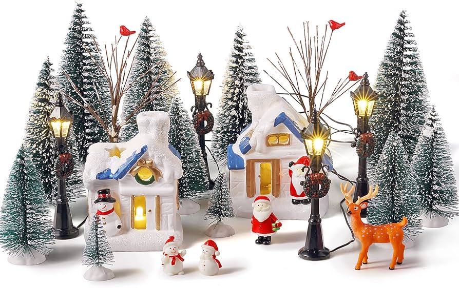 miniature christmas village accessories