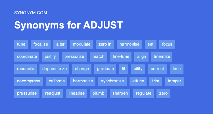 adjust synonyms in english