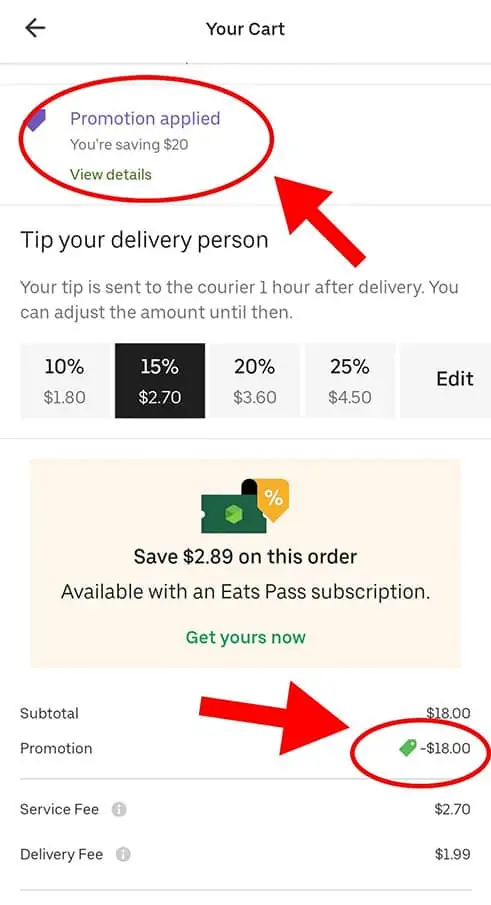 ubereats promo code may 2023