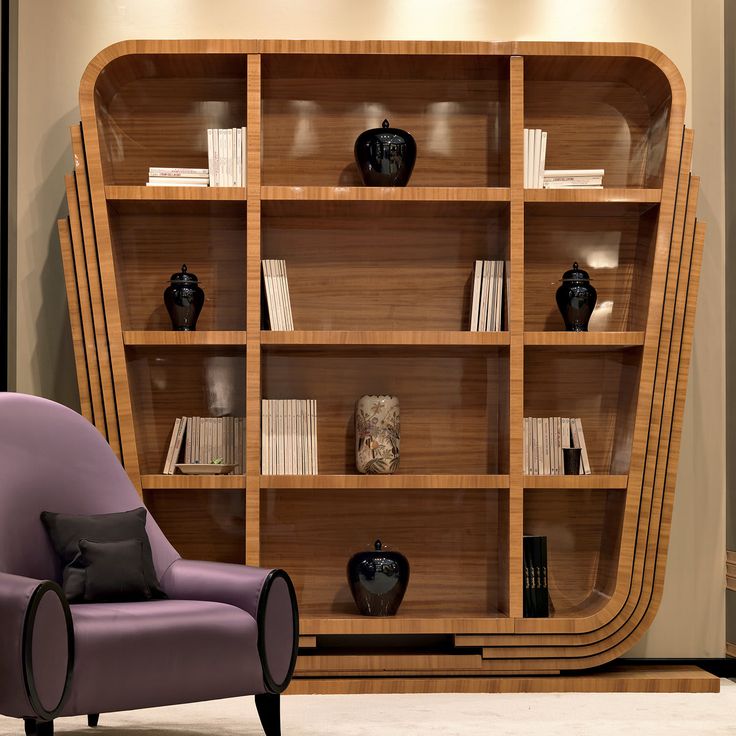 art deco bookshelf