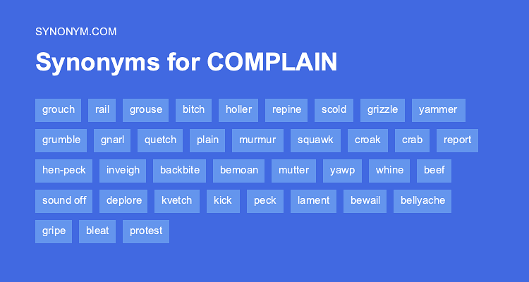 synonym of complain