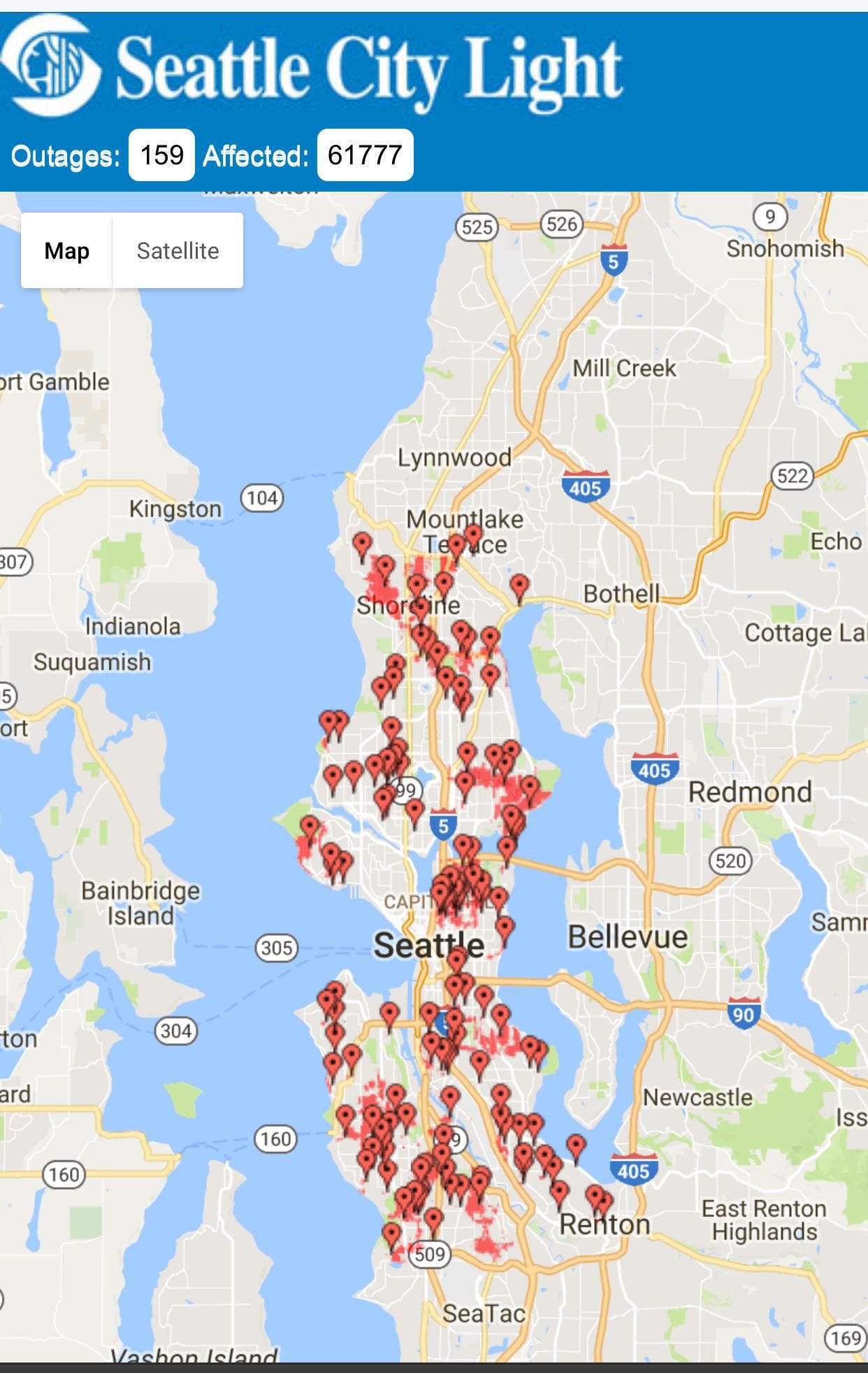 seattle power outage update