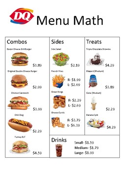 dairy queen printable menu