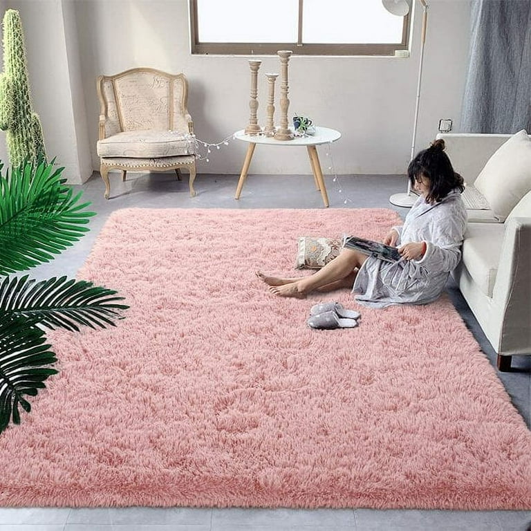 fuzzy living room rugs