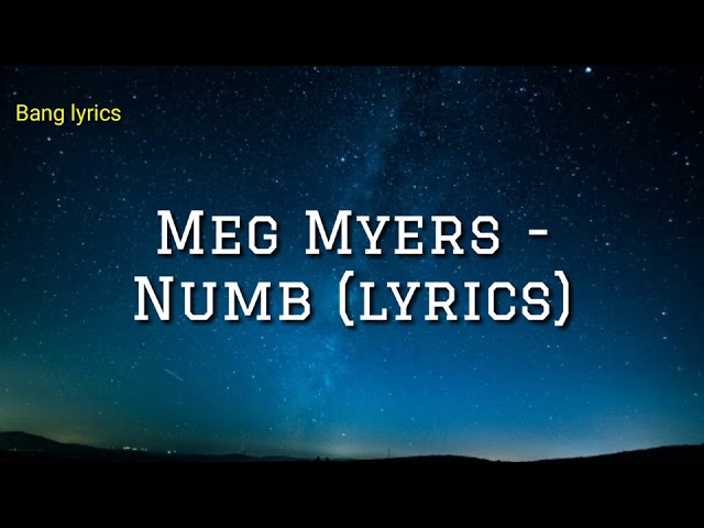 numb lyrics meg myers