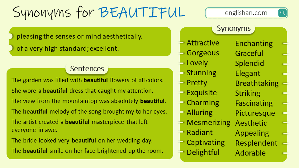 synonym beautiful