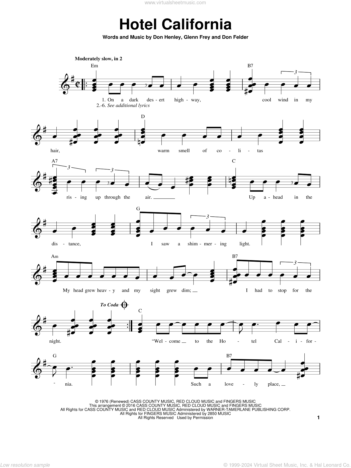 lyrics chords hotel california