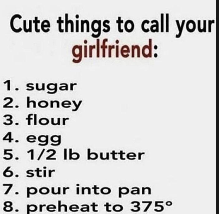 cute words to call your girlfriend