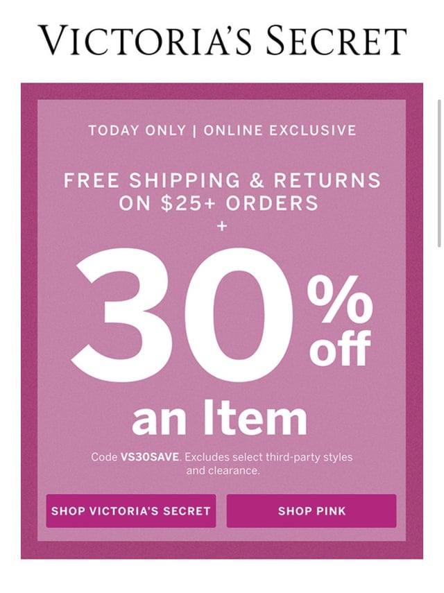 victoria secret pink return policy