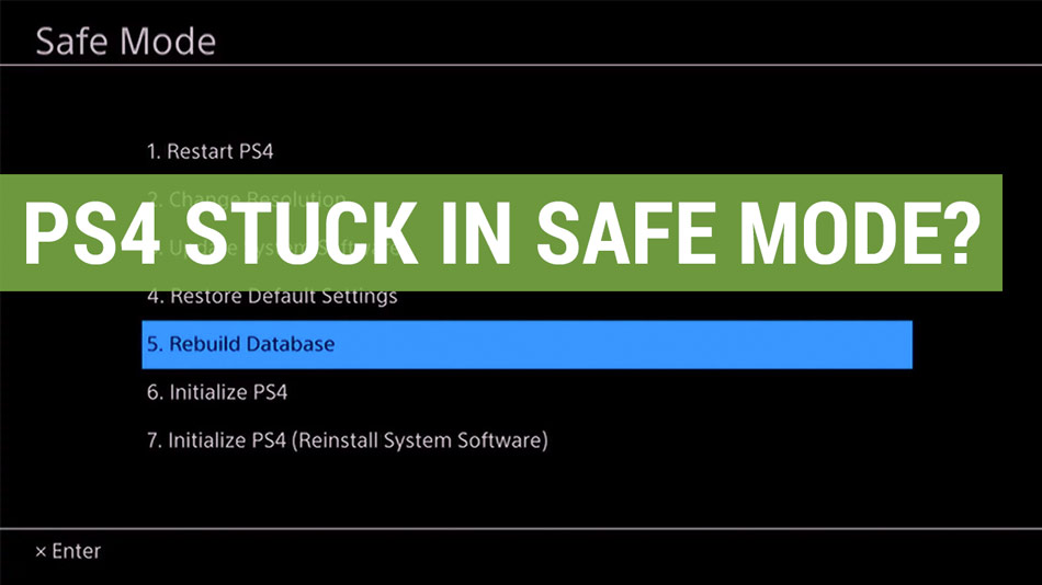 how do i get ps4 out of safe mode