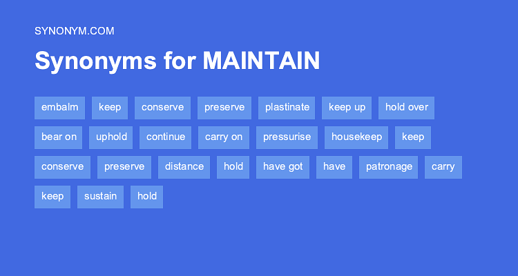 synonym for maintain