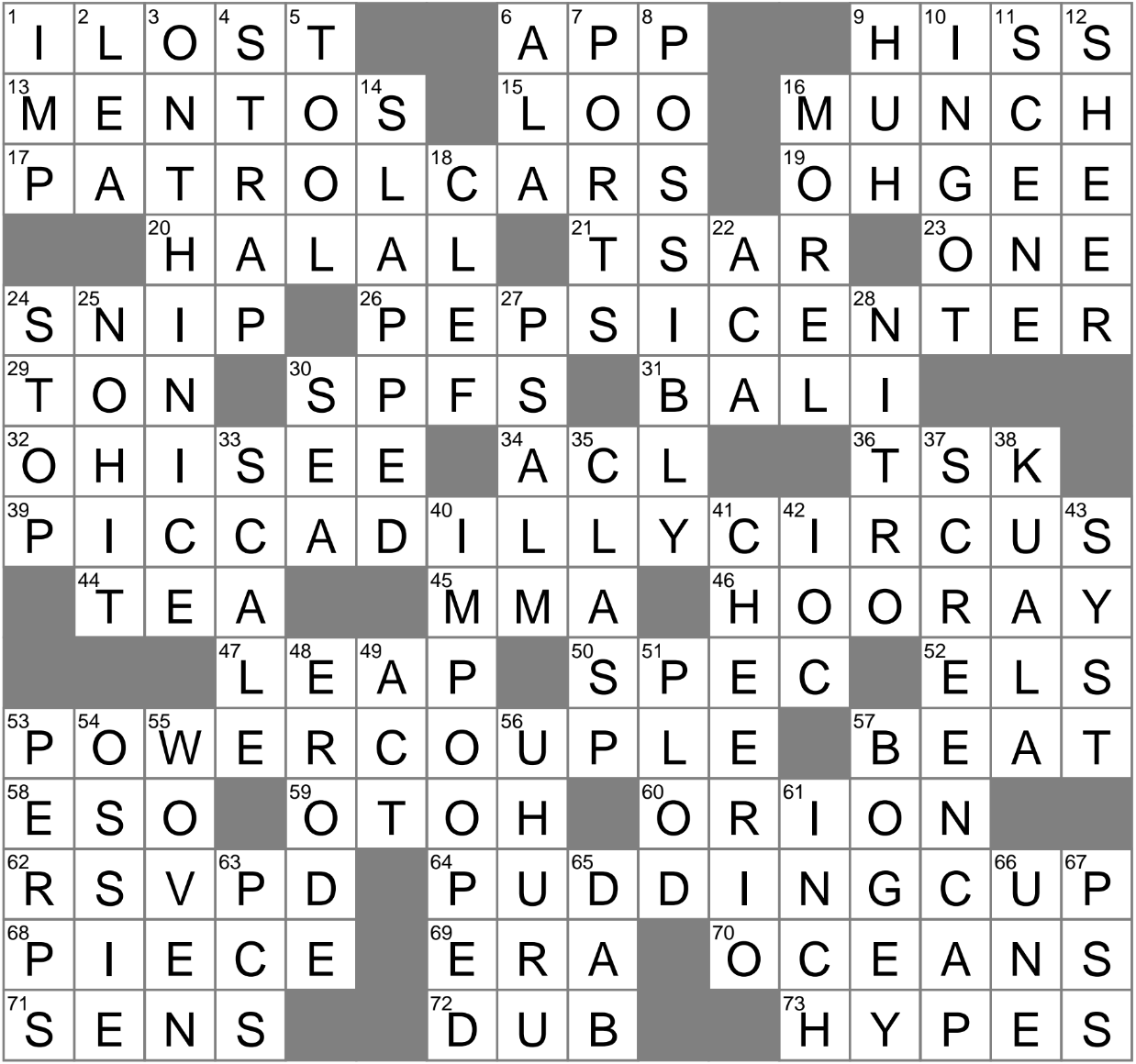 gourmets crossword clue