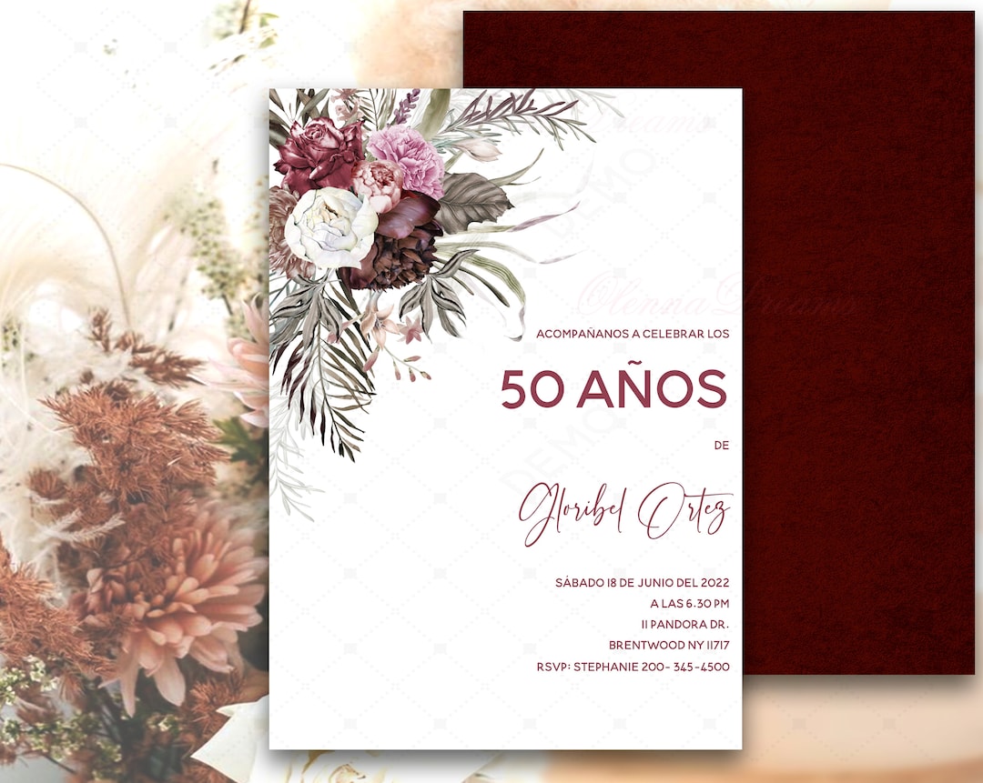 invitaciones para señoras