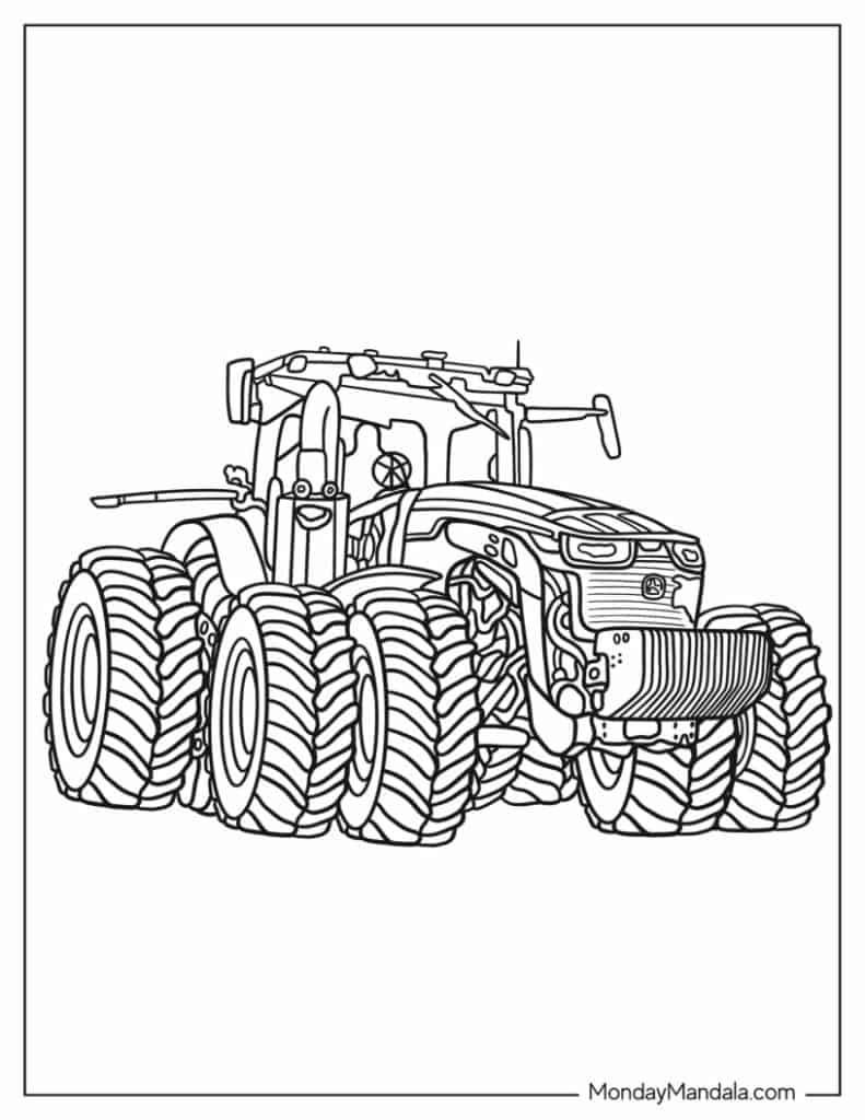 coloring pages tractors john deere