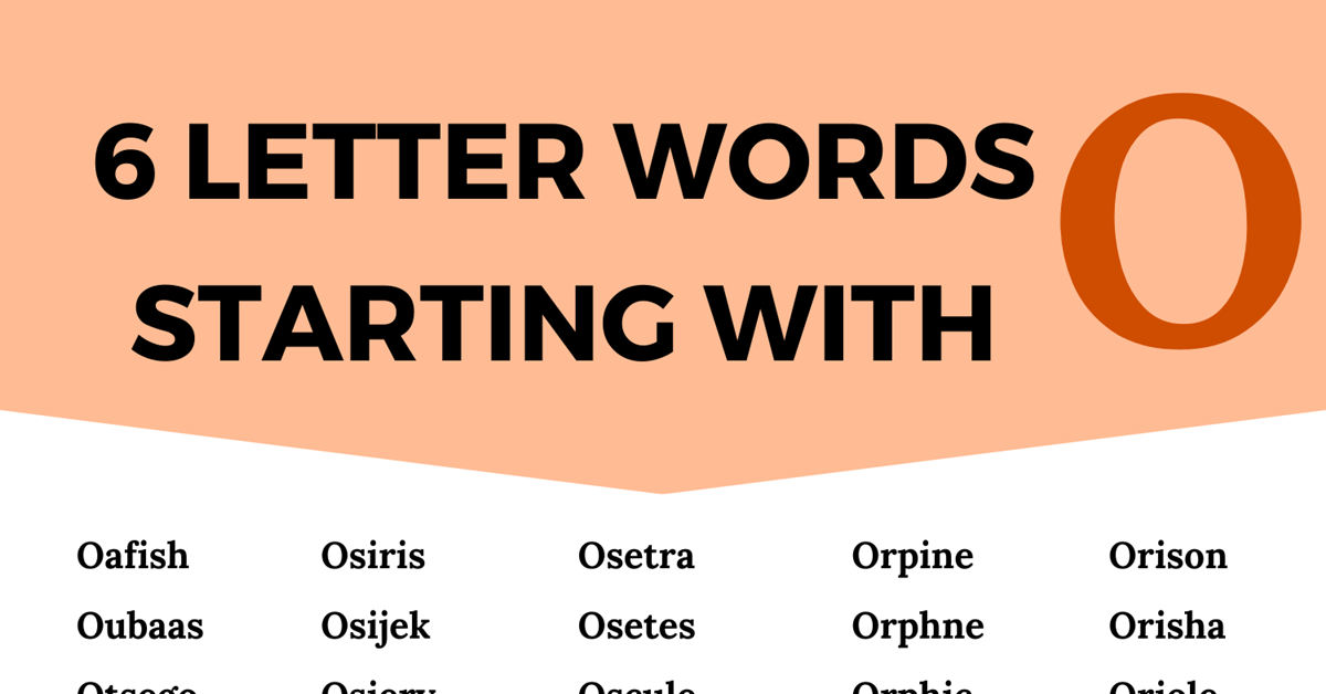 six letter words starting with o