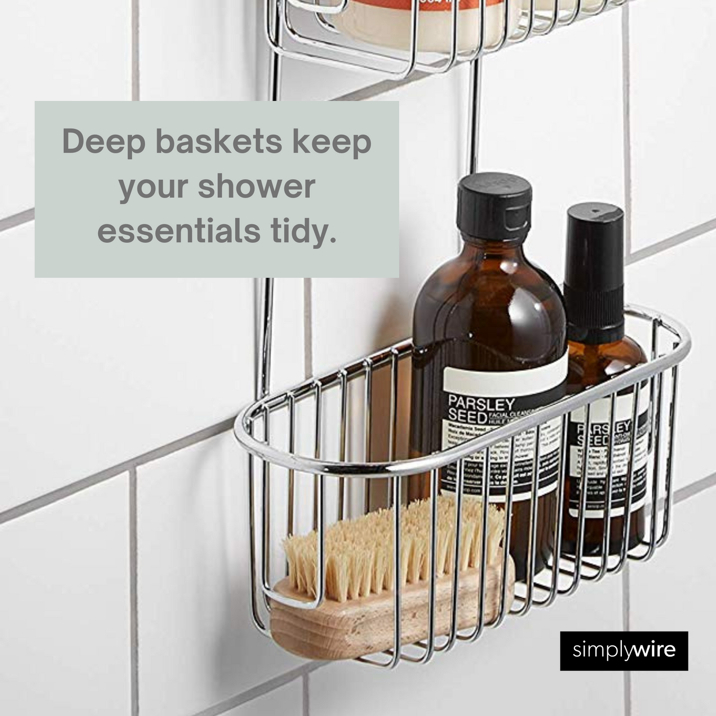 shower caddy rust free