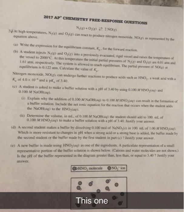 2017 ap chemistry free response