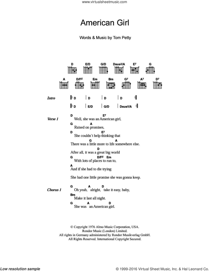 tom petty chords