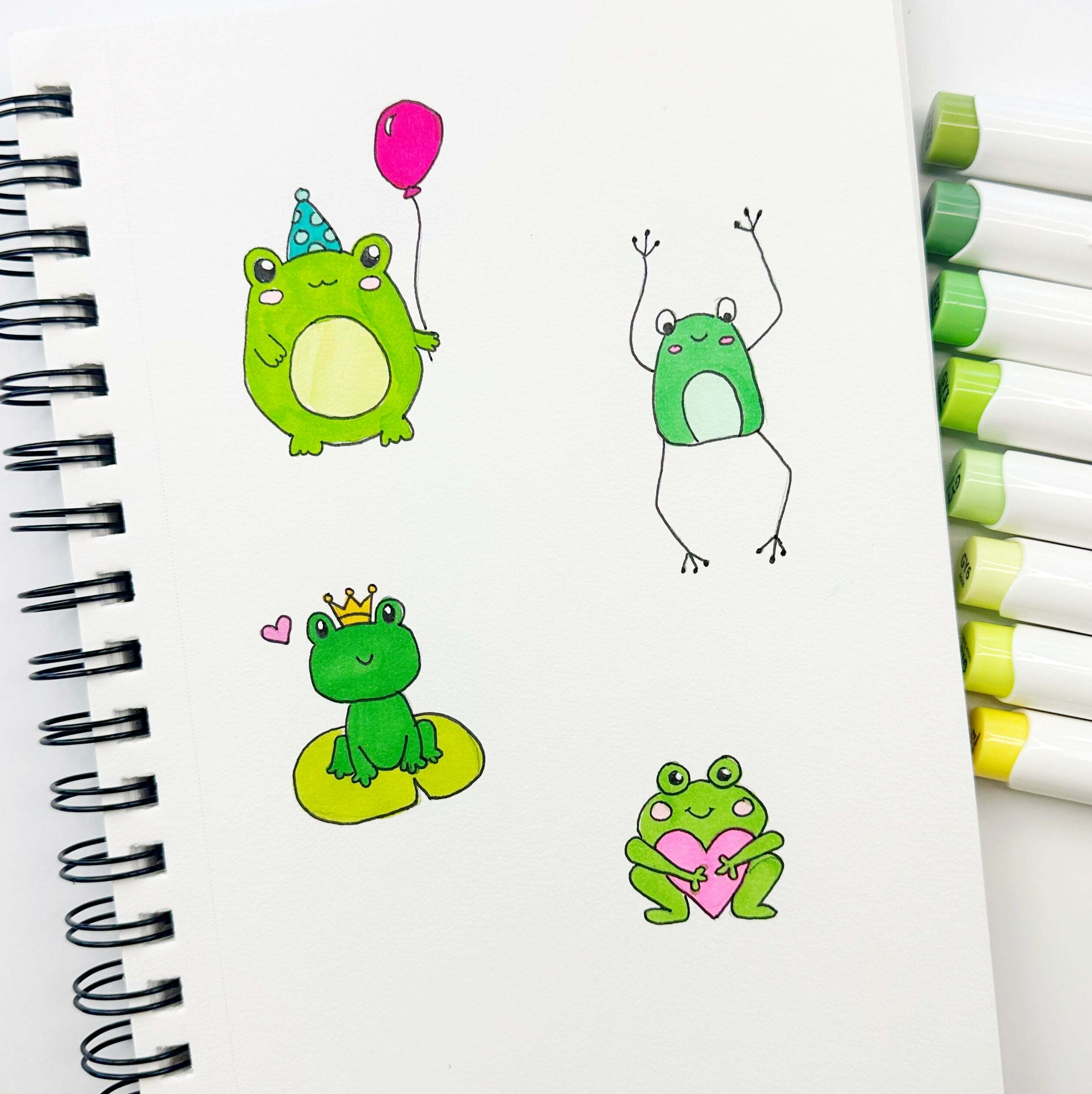 cute frogs drawings