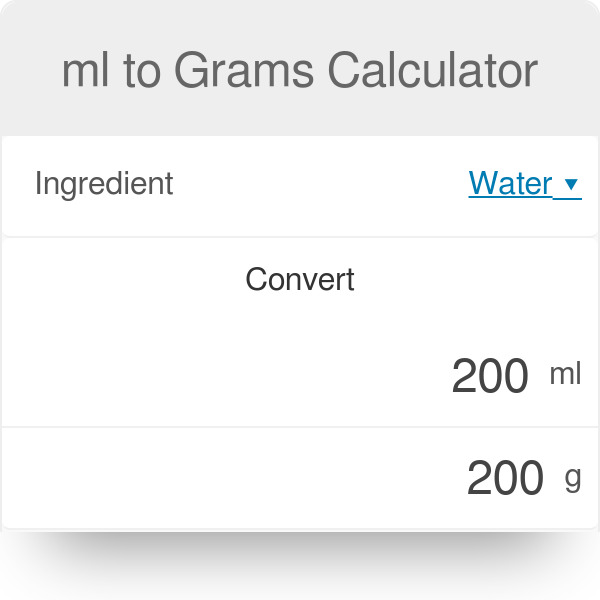 grams into ml converter