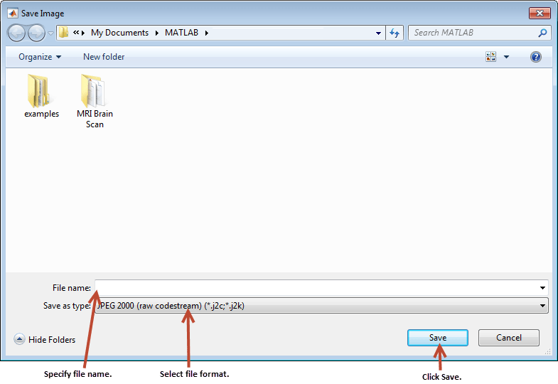 save image matlab