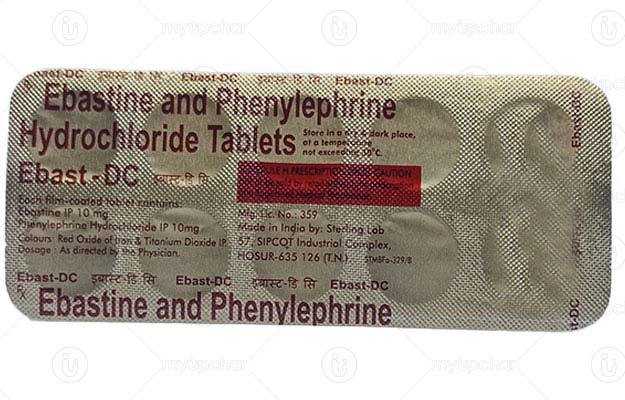 ebastine and phenylephrine hydrochloride tablets uses