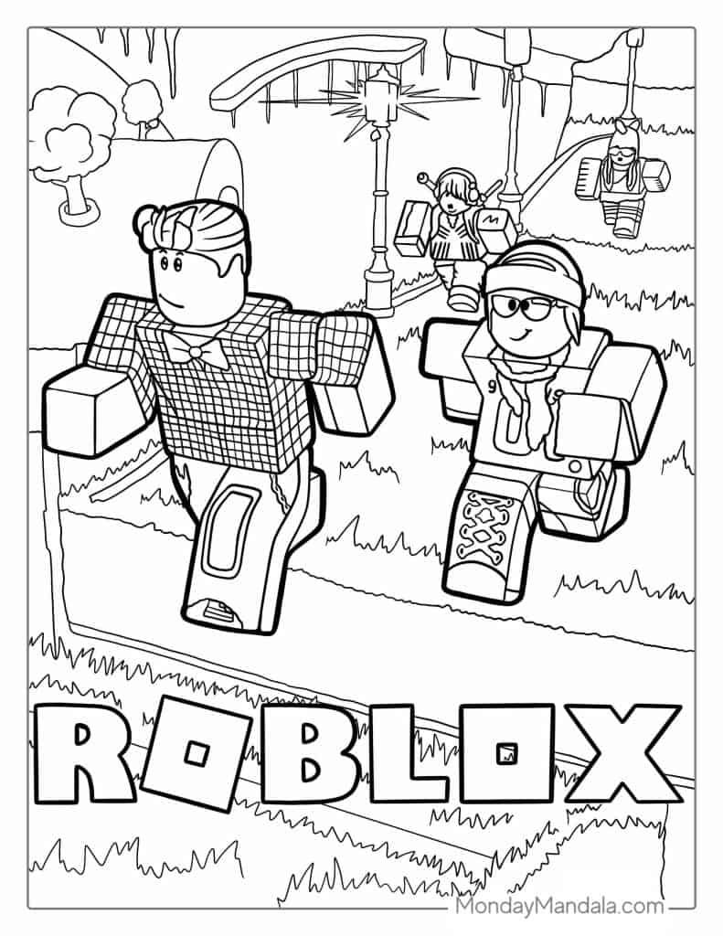 roblox colouring sheets