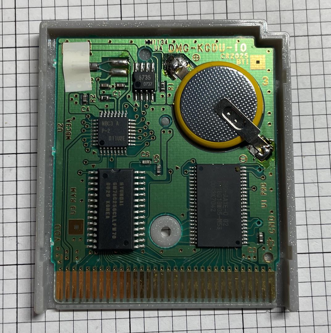 pokemon silver internal battery