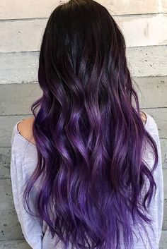 brown purple ombre hair