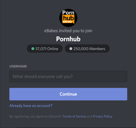 porn hub discord