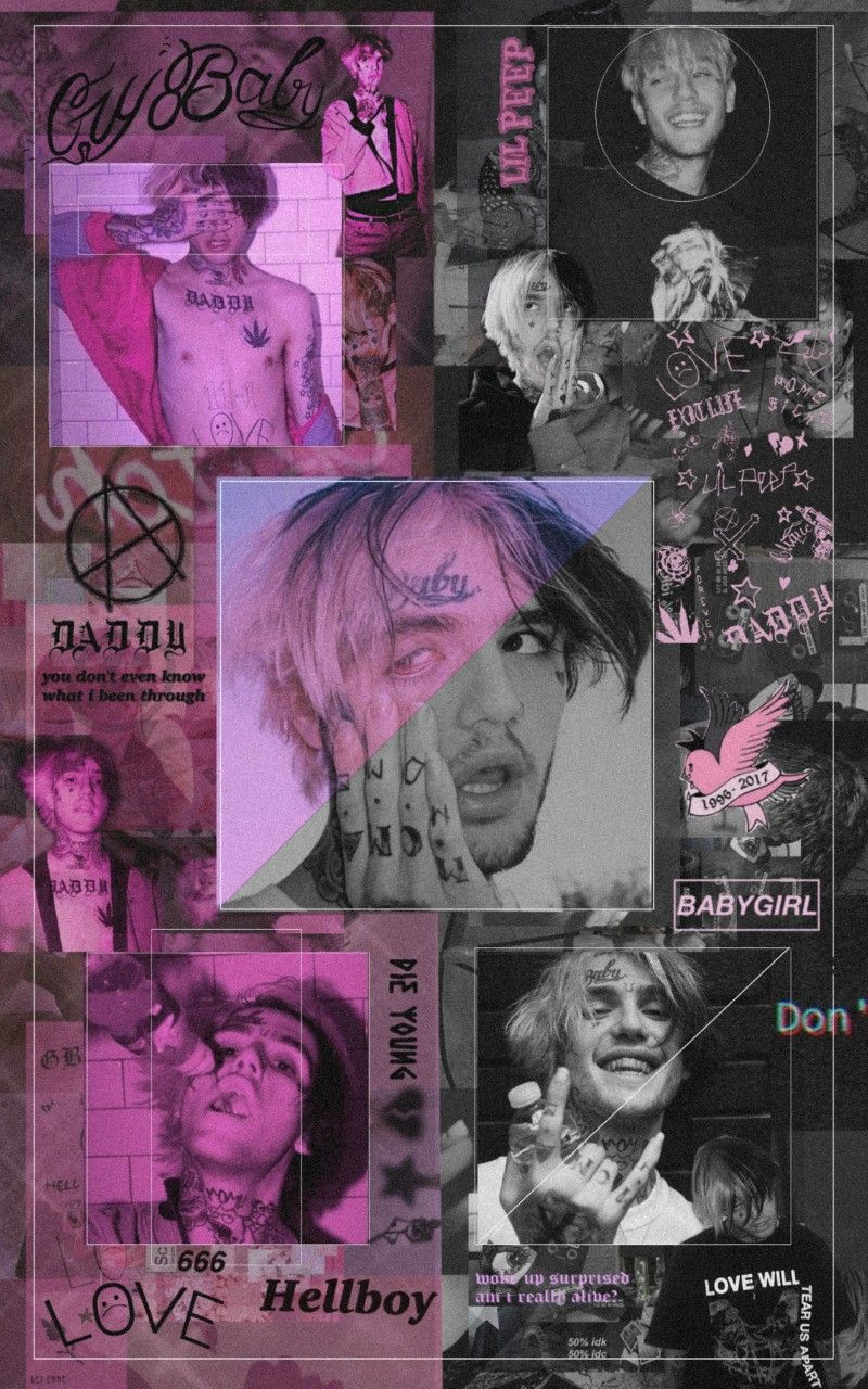 lil peep collage wallpaper