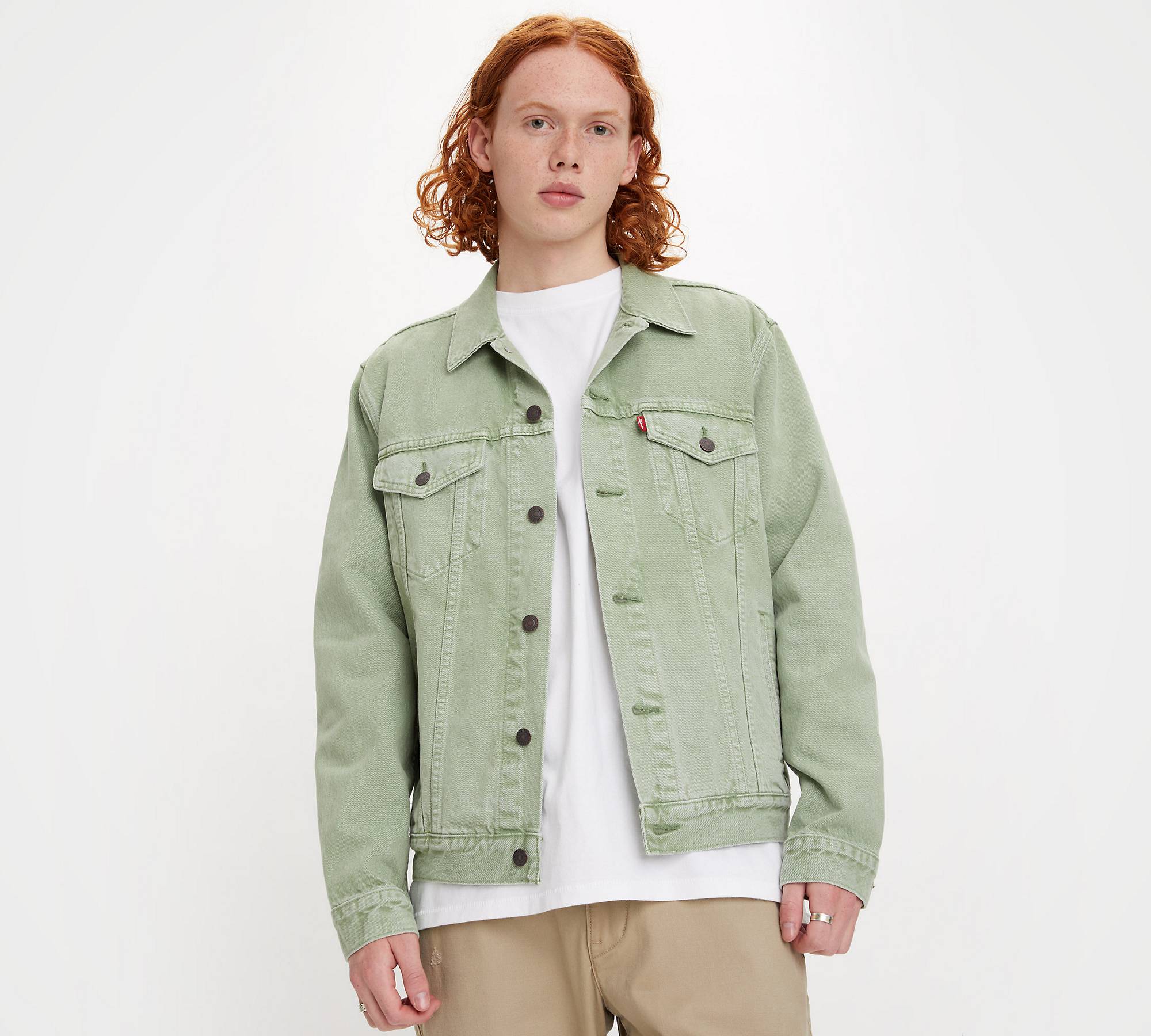 levis green trucker jacket