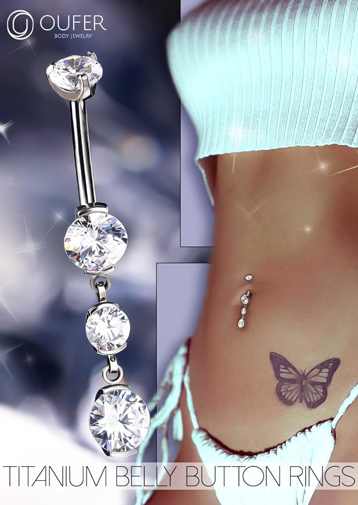 belly button jewelry titanium