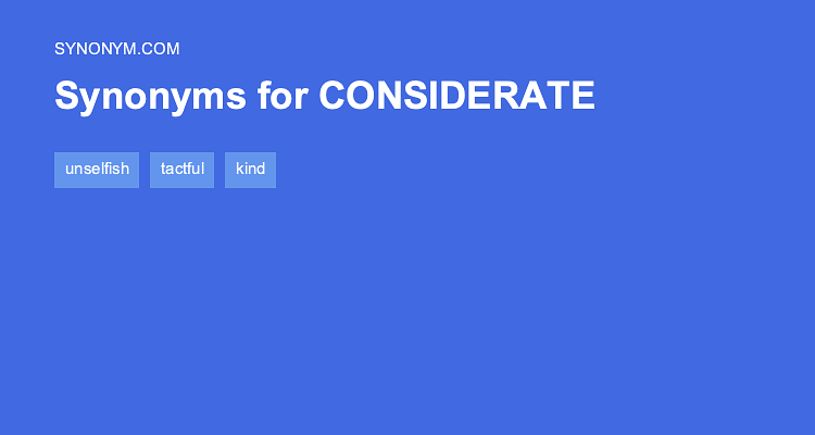 considerate thesaurus