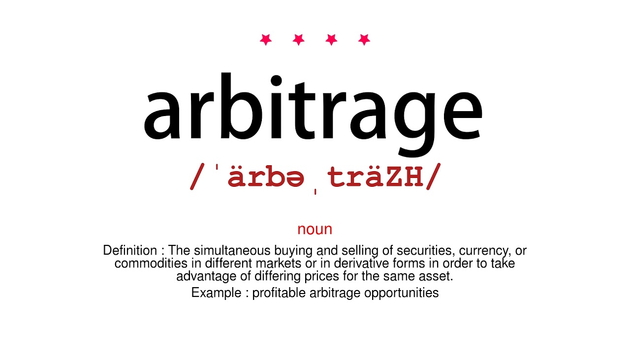 arbitrage pronunciation