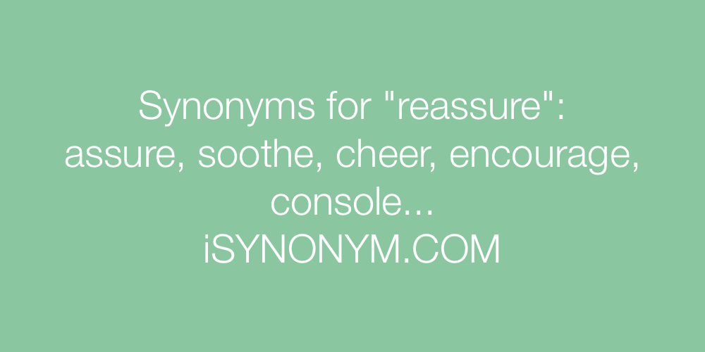 reassure synonym