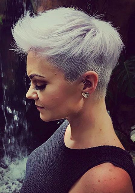 short hairstyles women shaved sides