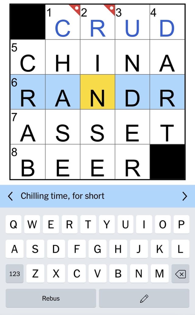 mini crossword nyt