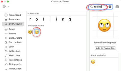 how to do rolling eyes emoji in outlook