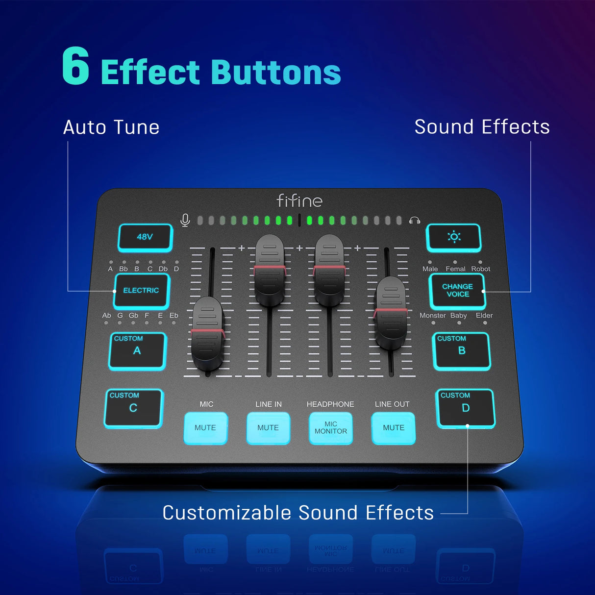 fifine gaming audio mixer