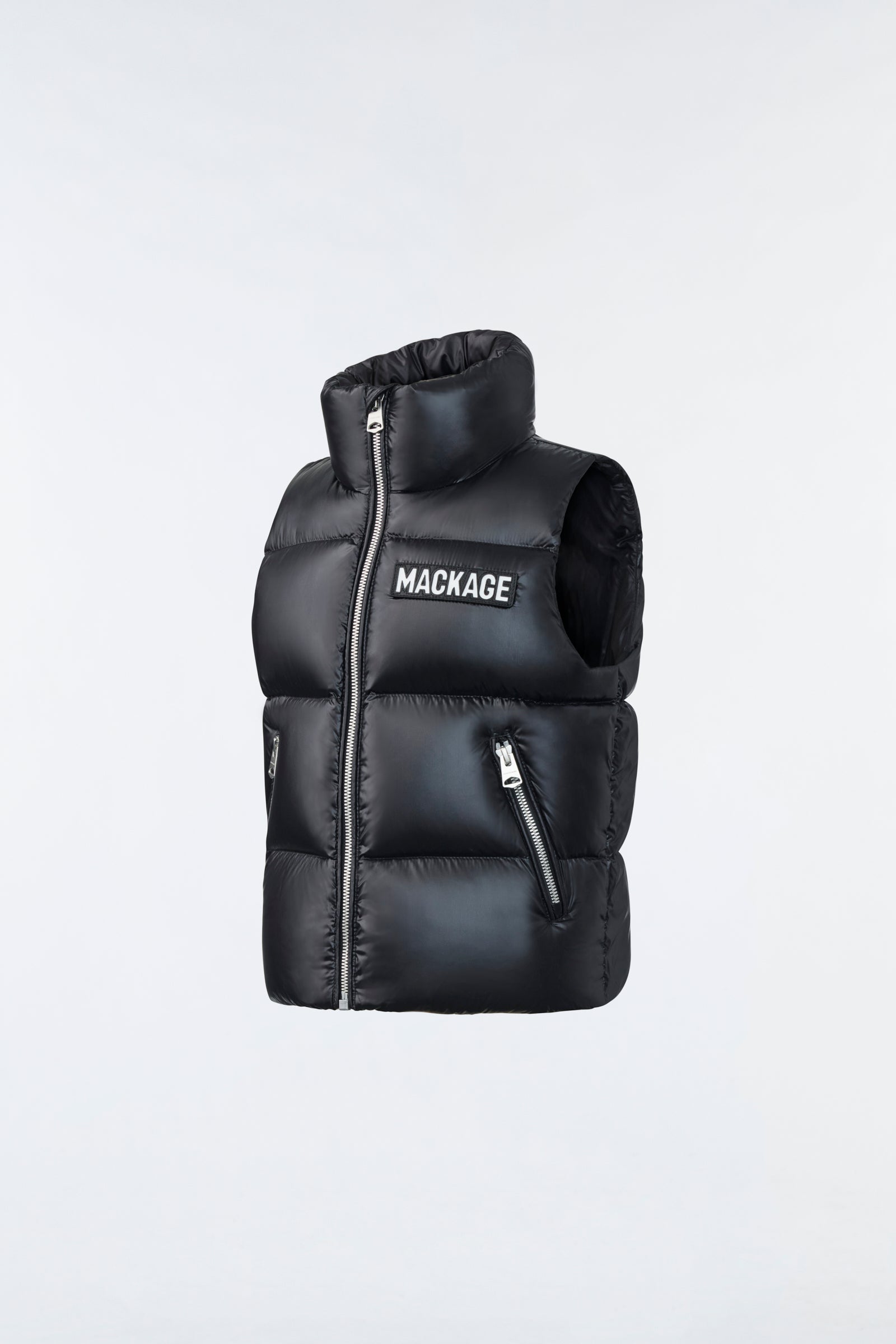 mackage vest with hood