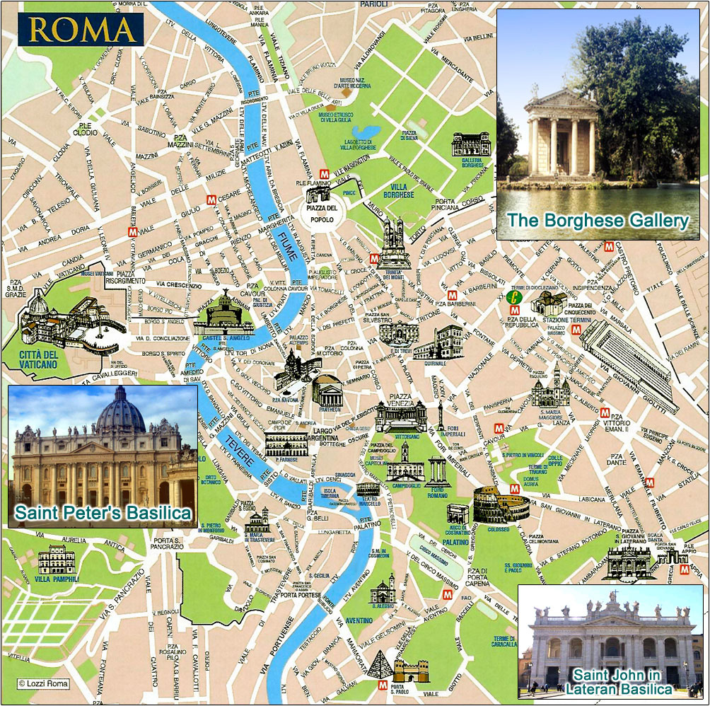 rome map of attractions