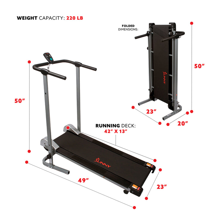 manual sunny treadmill