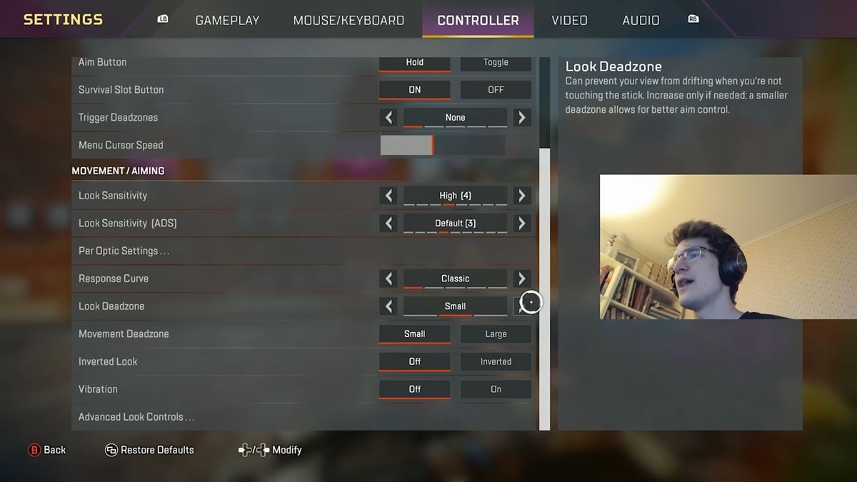 verhulst controller settings apex