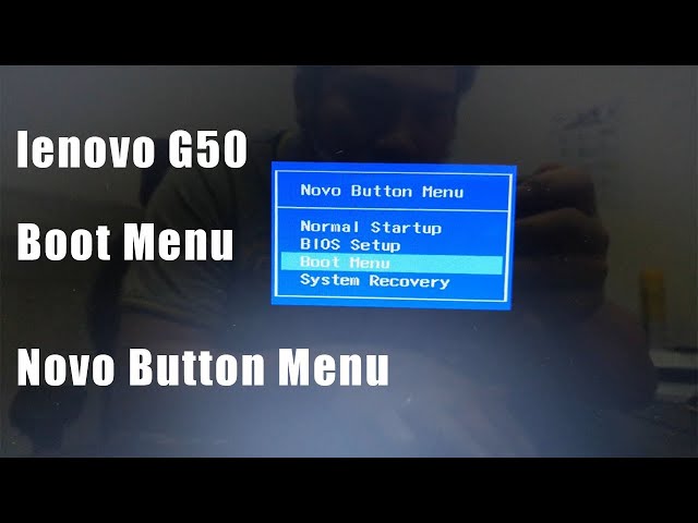 novo button menu bios setup