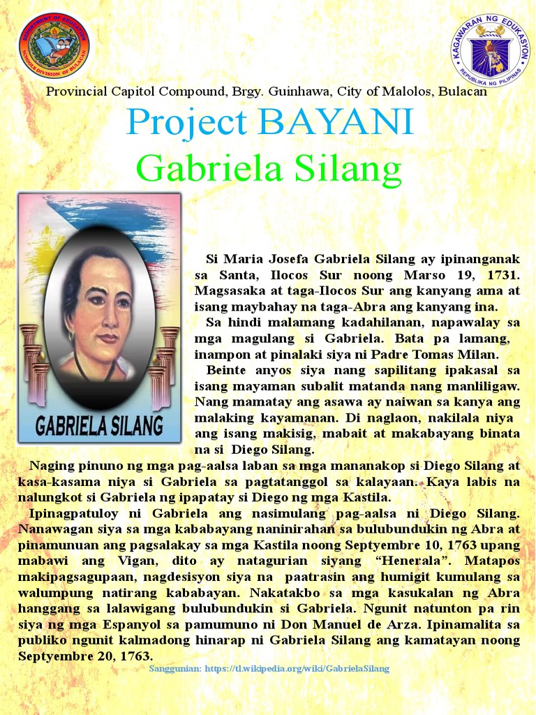 ano ang ginawa ni gabriela silang